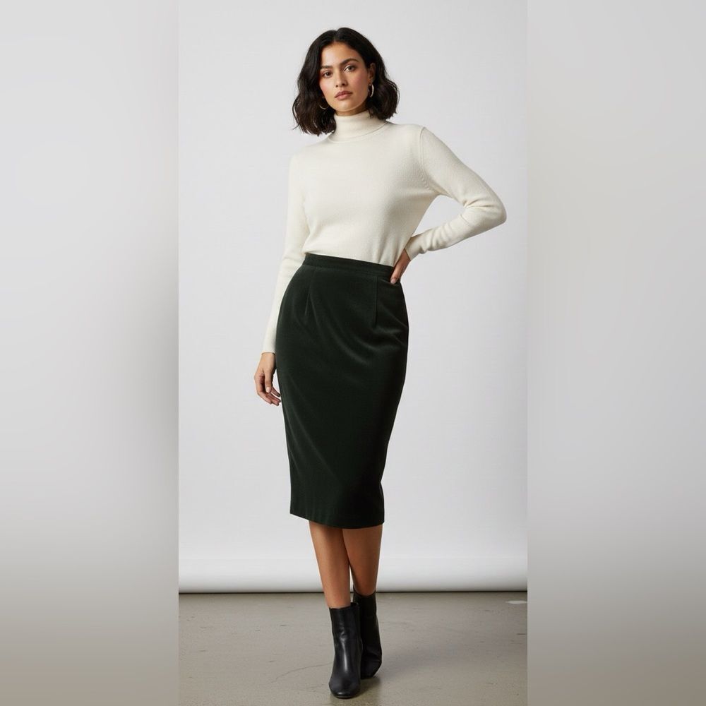 Authentic Vintage Louis Féraud Designer Pencil Skirt